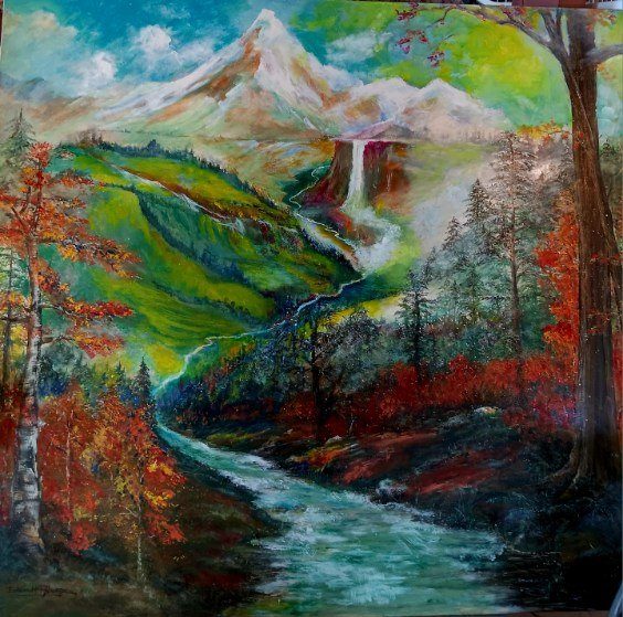 Alpine Waters, painting by Eduard Franz Rijborz