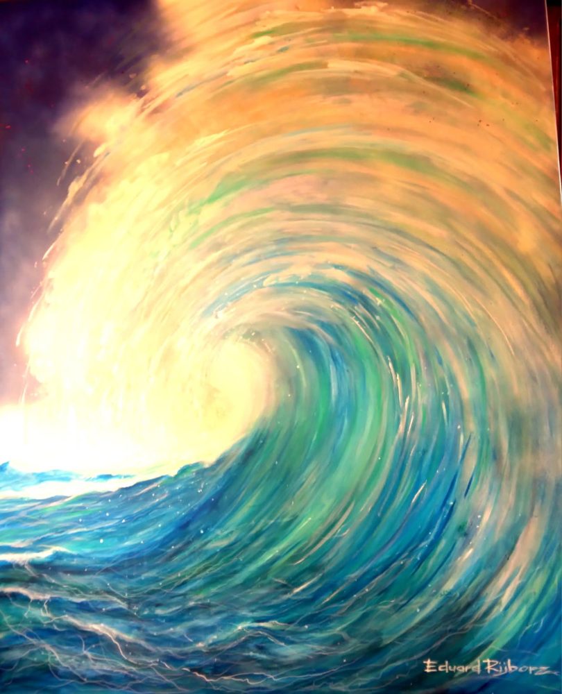 The Great Wave, painting by Eduard Franz Rijborz